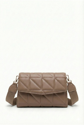 PurpleART Kadın Vizon Kapitone Ayarlanabilir Kolon Askılı Çapraz Omuz Çantası