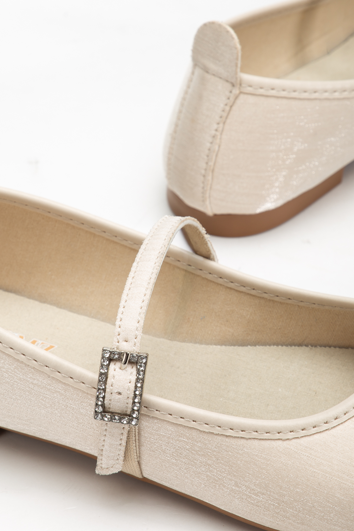 ACMZ SHOES  Saten Kadın Babet Ortopedik Taban Yuvarlak Burun Balerin Ayakkabı - Görsel 4