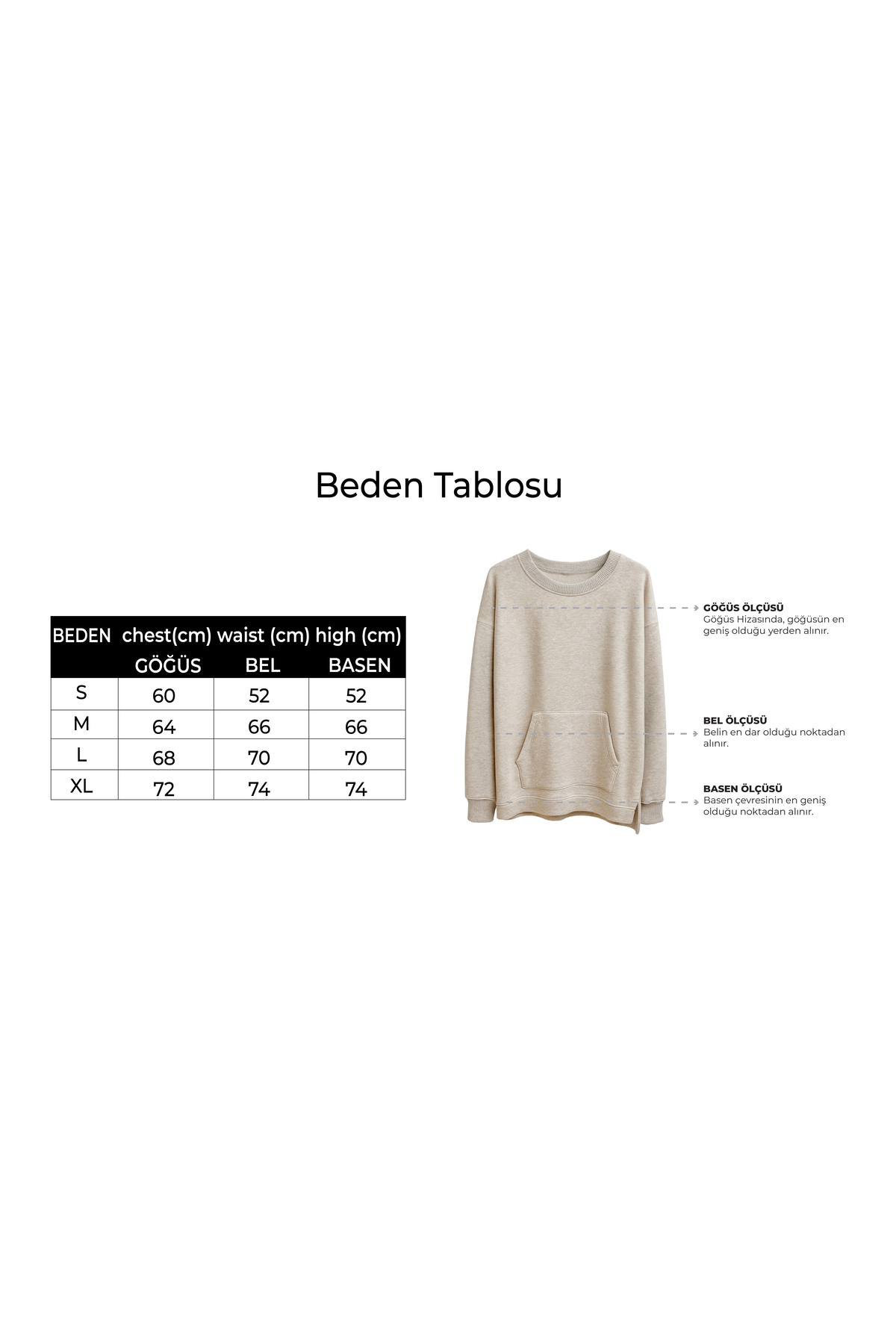 Amia&Co.  Antrasit Basic Oversize Kadın Sweatshirt - Görsel 5