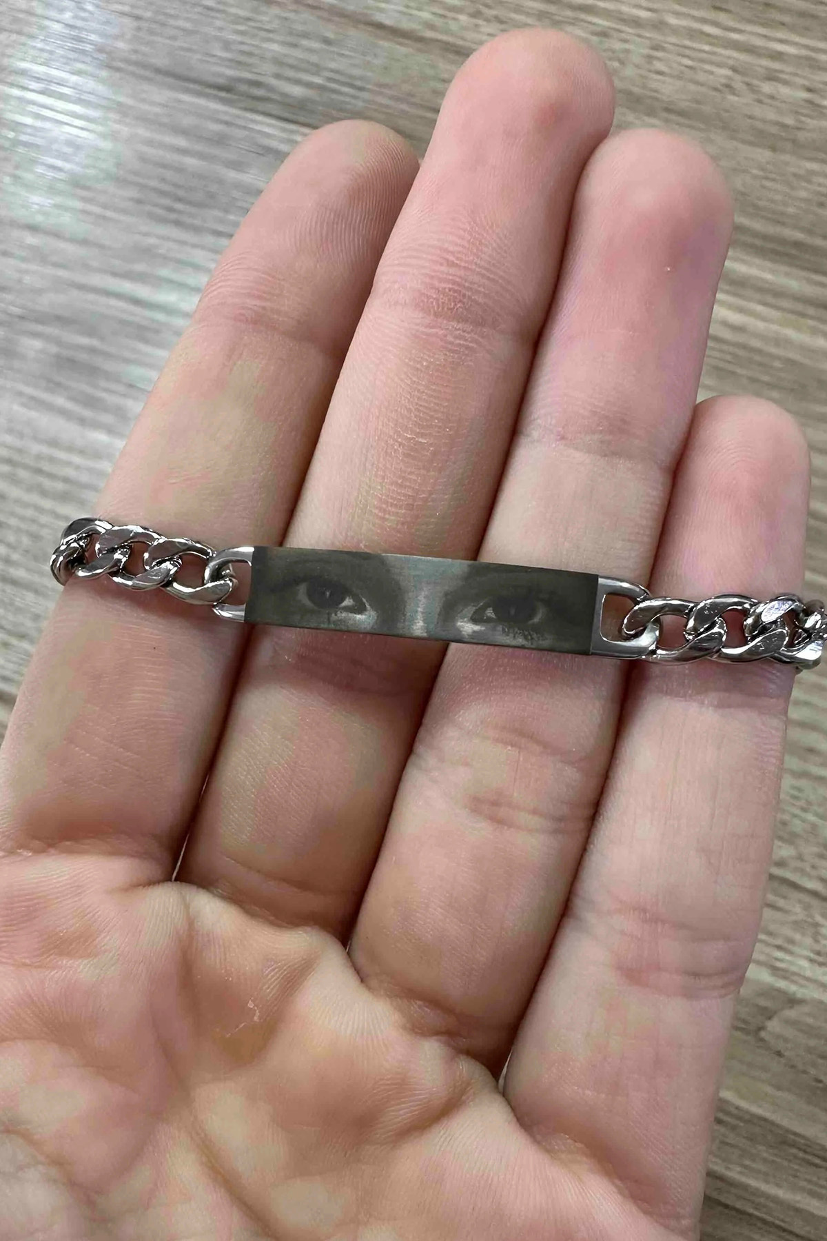 Takı Dükkanı  Harfli Kişiye Özel Göz Resim Baskılı Paslanmaz Çelik Bileklik Sevgiliye Hediye scb83h - Görsel 7