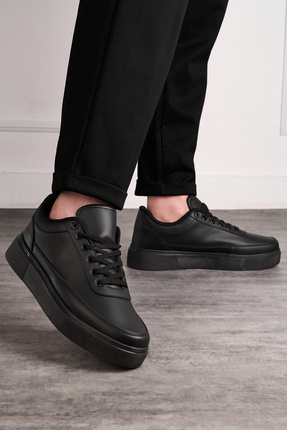 E SPORT Günlük Siyah Beyaz Erkek Sneaker Ayakkabı