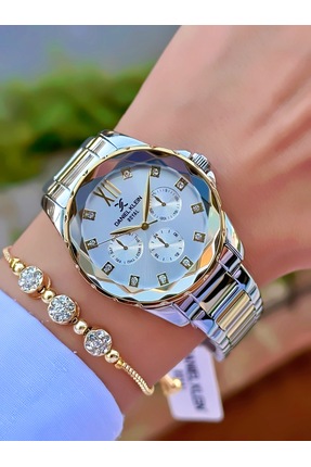 Daniel Klein Çelik Kordonlu 3 atm Su Geçirmez Kesme Cam 36 Mm Yeni Sezon Kadı...