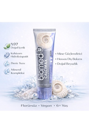 Biomed Calcimax Florürsüz Diş Macunu 100 g – Mine Onarıcı, Hassas Diş ve Diş ...
