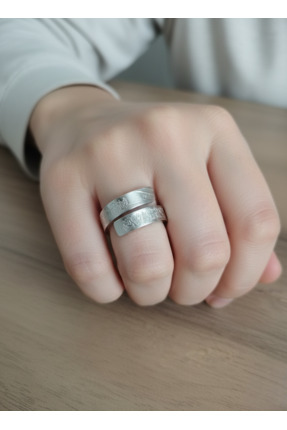 Belasso Ayetel Kürsi Yazılı Çelik Gümüş Renk Yüzük