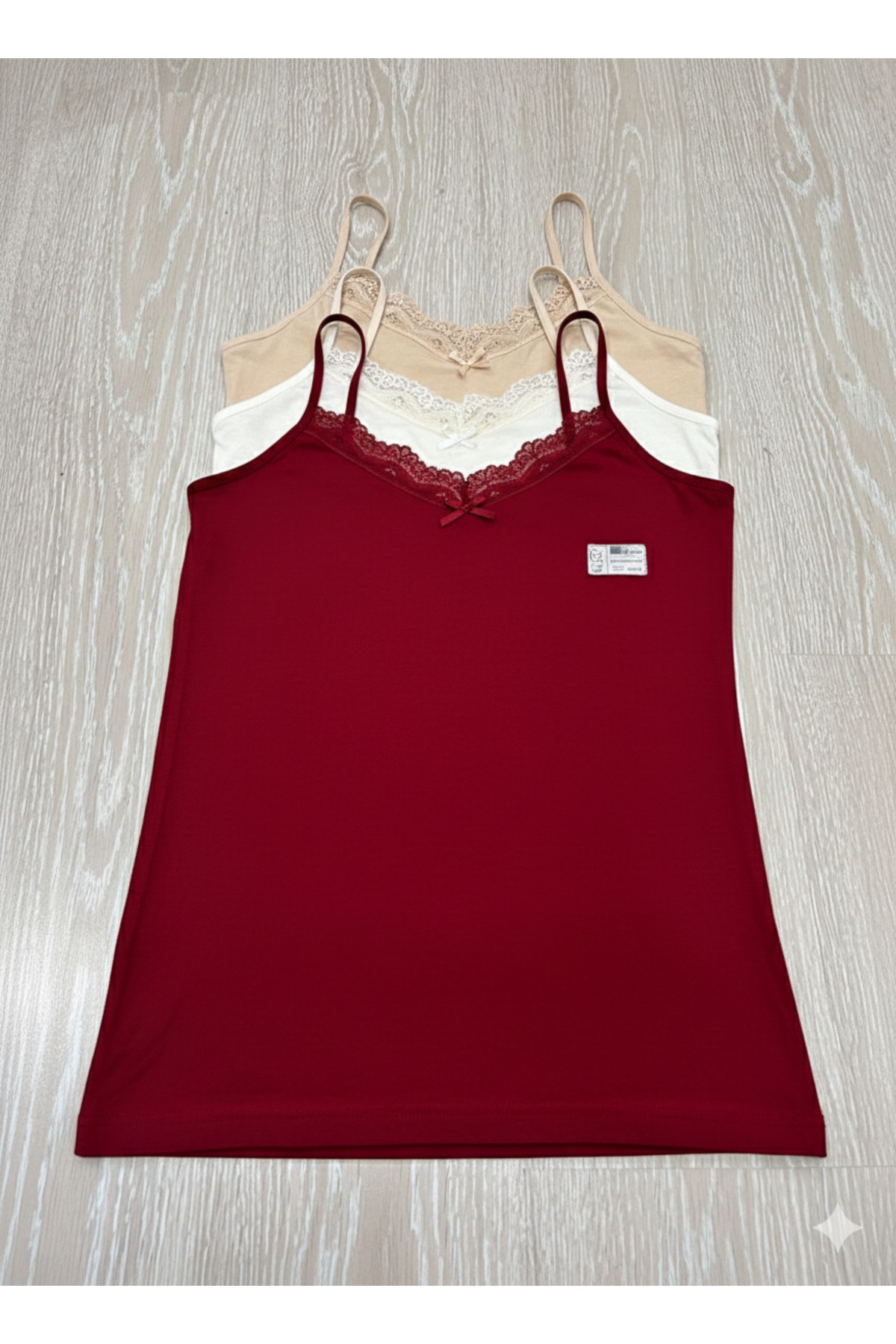 ek bykuzeylingerie Дамска долна тениска от пениран памук от 3 части от ликра ...