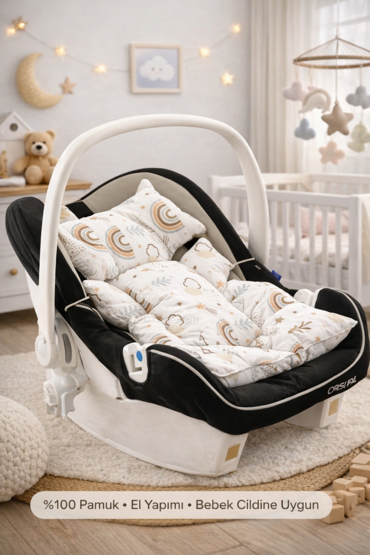 Babycitytr Çok Amaçlı Çift Katlı Müslin Puset Örtüsü ve Minderi fotoğrafı 3 (önizleme)