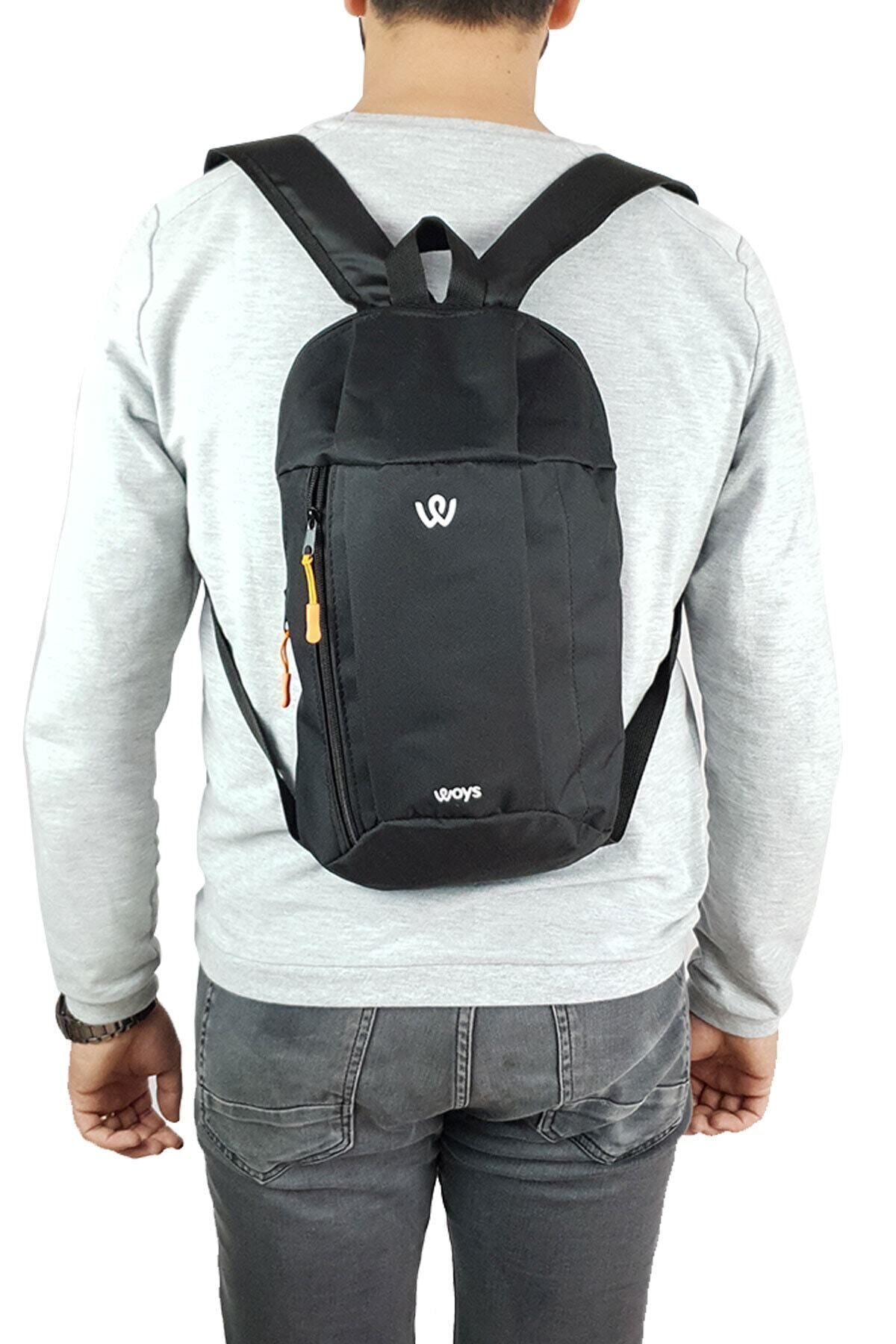 woys Siyah Mini Sırt Çantası | Günlük Kullanım & Yürüyüş | 10 Litre | Unisex fotoğrafı 3 (önizleme)