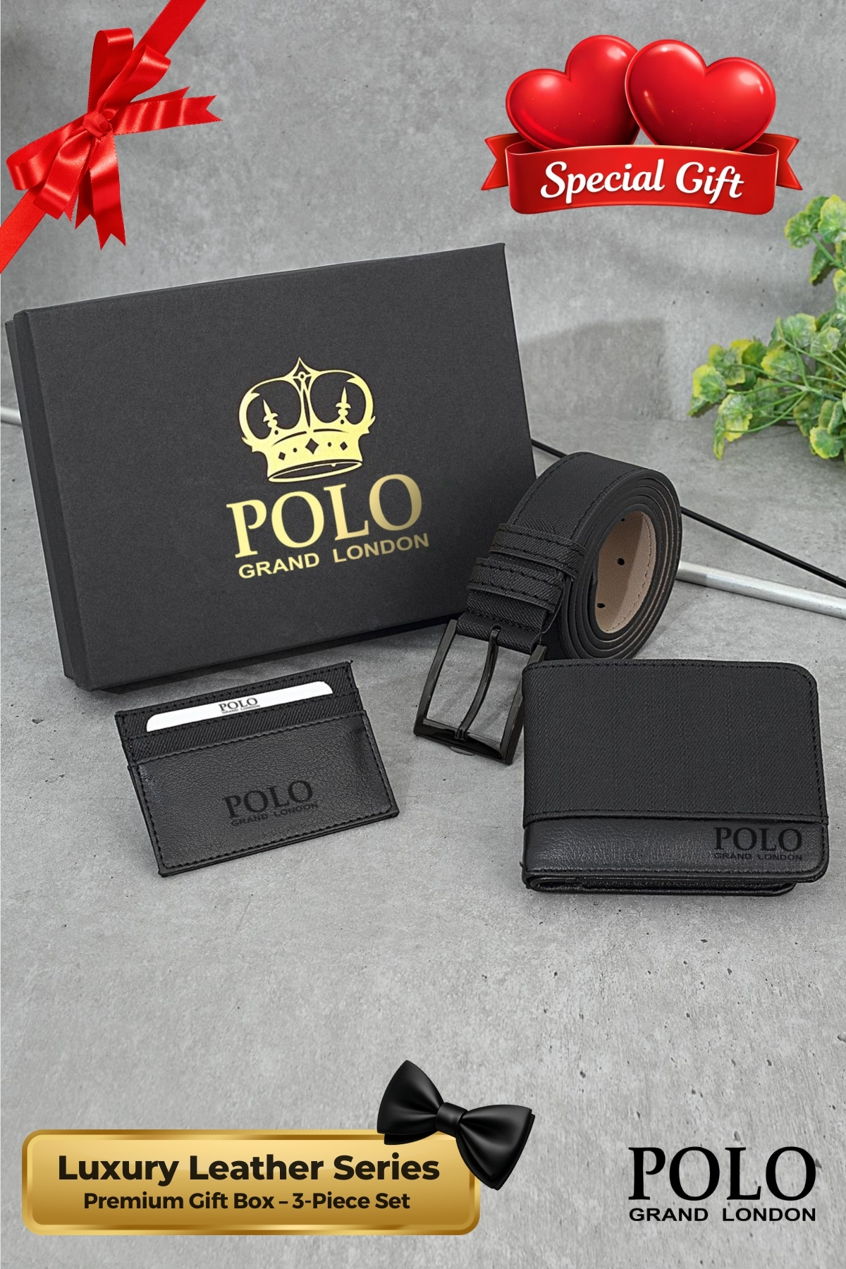 POLOGRAND London Γνήσιο ανδρικό σετ 3 τεμαχίων με ειδική συσκευασία δώρου για...