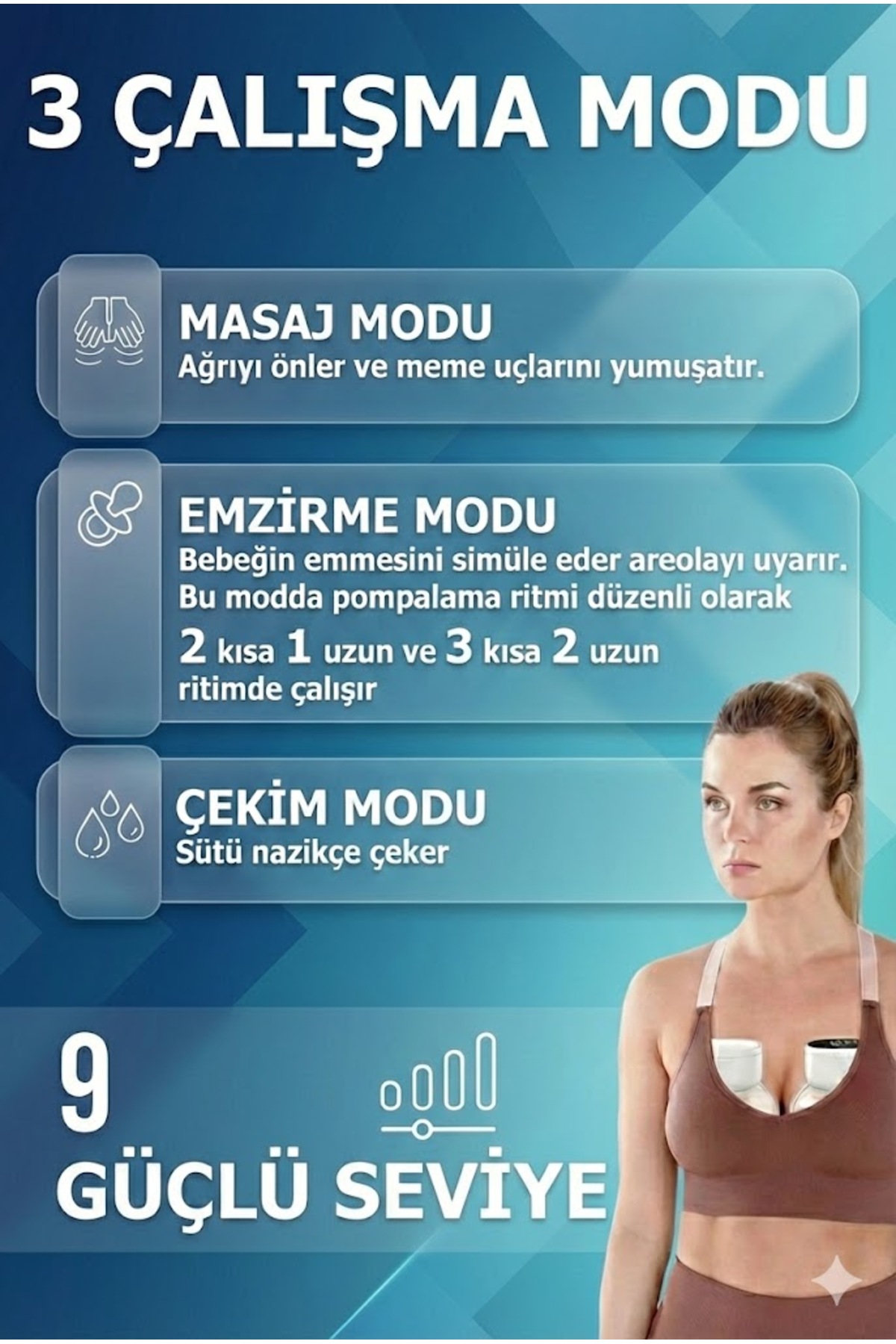 Babyhope My-376 Şarjlı Giyilebilir Elektrikli Göğüs Pompası Sessiz Ve Elleri Serbest Kullanım 2 Adet fotoğrafı 2 (önizleme)