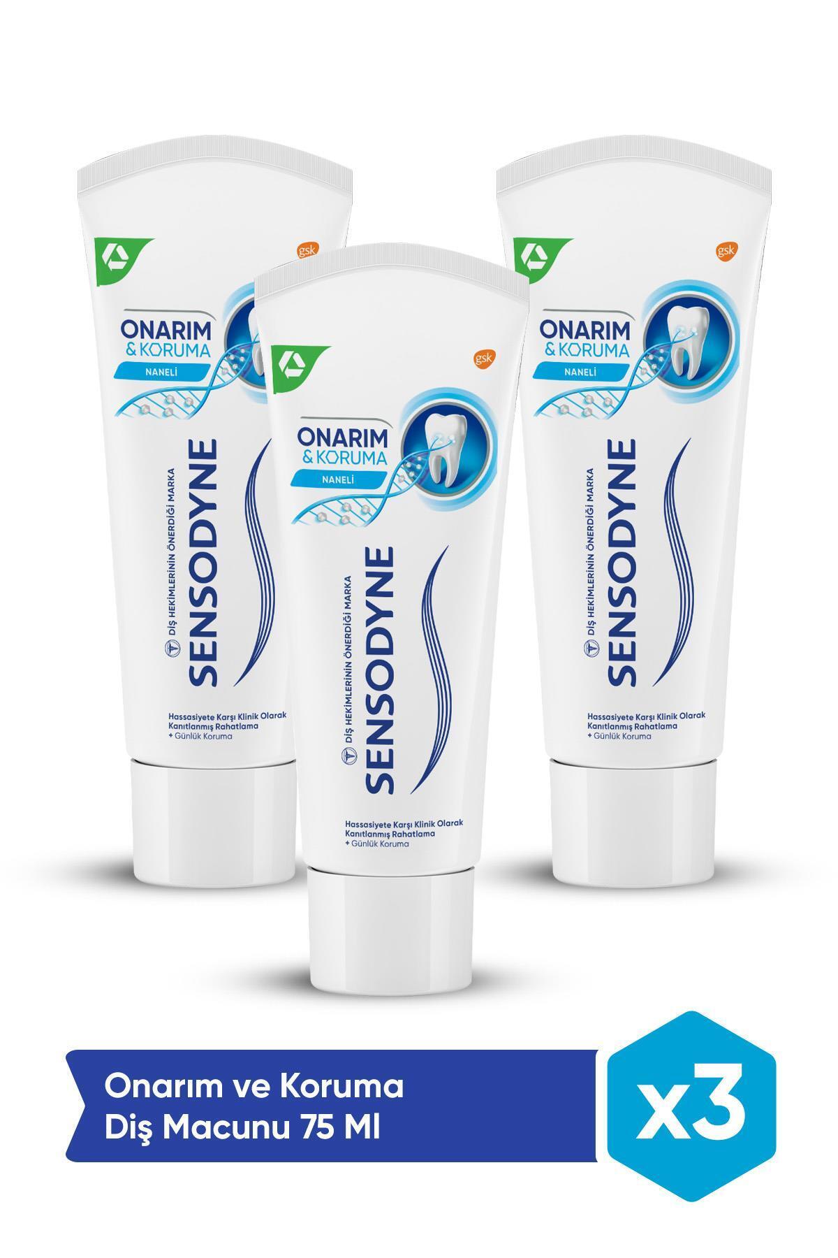Sensodyne Onarım ve Koruma Diş Macunu 75ml x 3 Adet - Fiyatı, Yorumları
