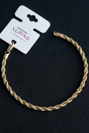 Modacaprea Xuping 14K 19 CM Örgü Kadın Bileklik Kararmaz Kadın Xuping Bileklik