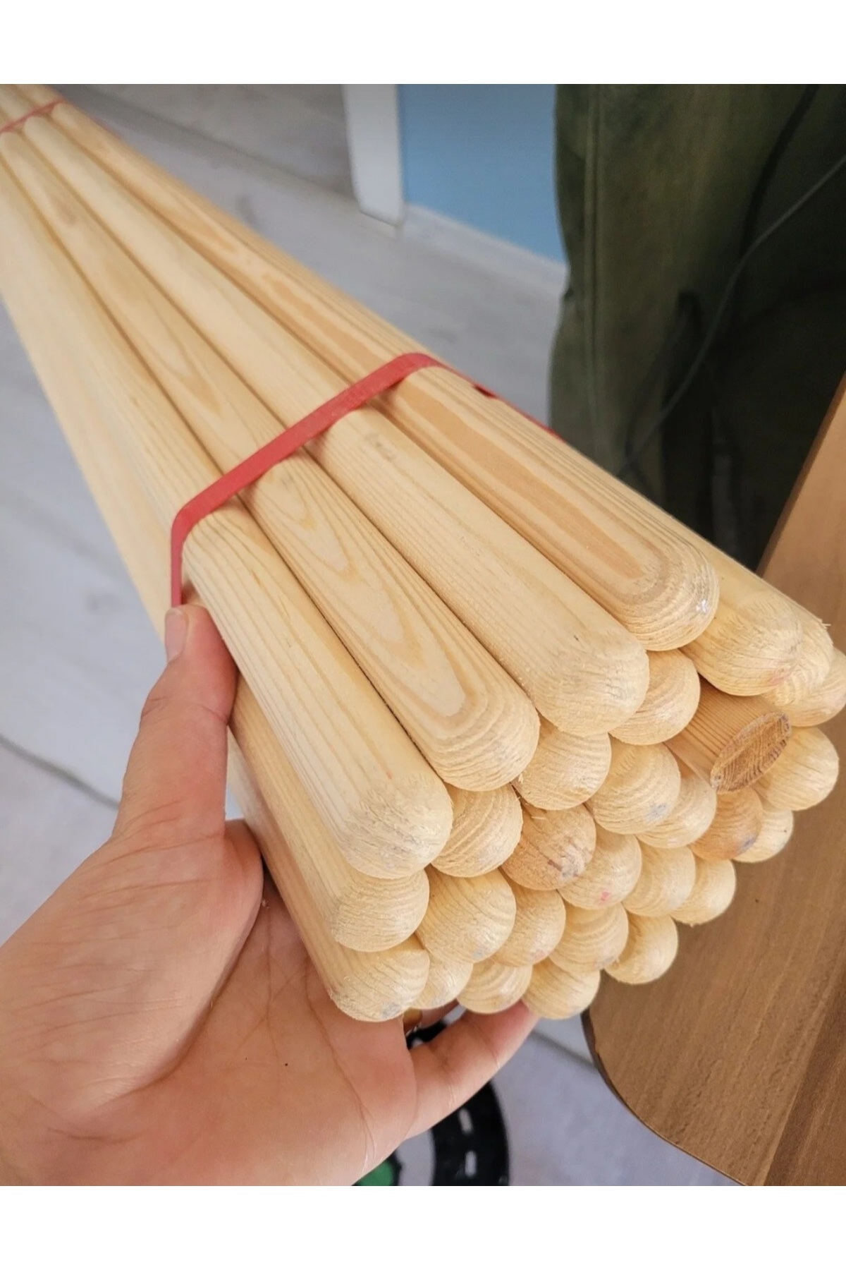 ARTTMACRAME Oyun Çadırı Kurulum Sopası – Doğal Ahşap – 3 Adet fotoğrafı 3 (önizleme)