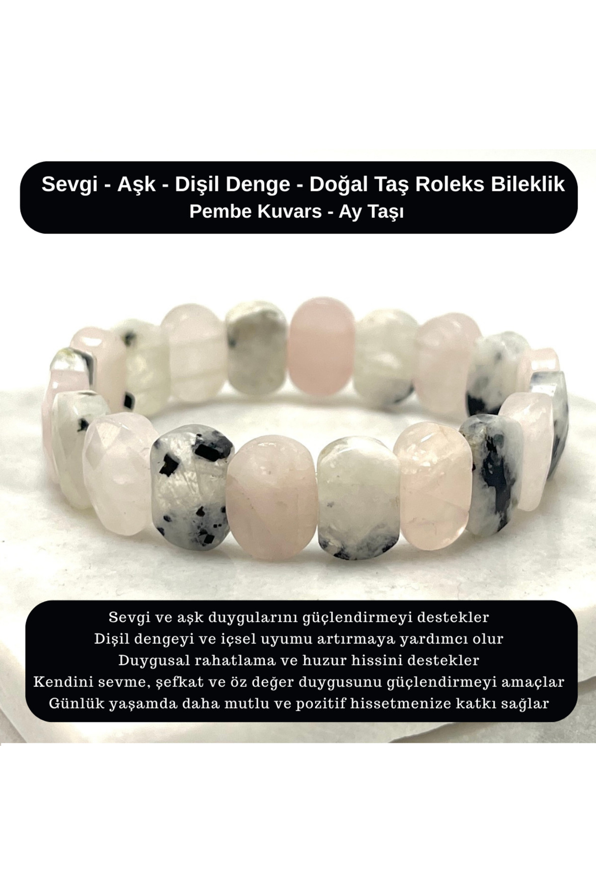 CERTIFIED Love & Love & Feminine Energy Natural Stone Roleks Bracelet