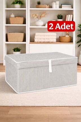 Funny Life 2'li Set Soft Line Premium Kapaklı Kutu Hurç Büyük Boy - 30*40*60