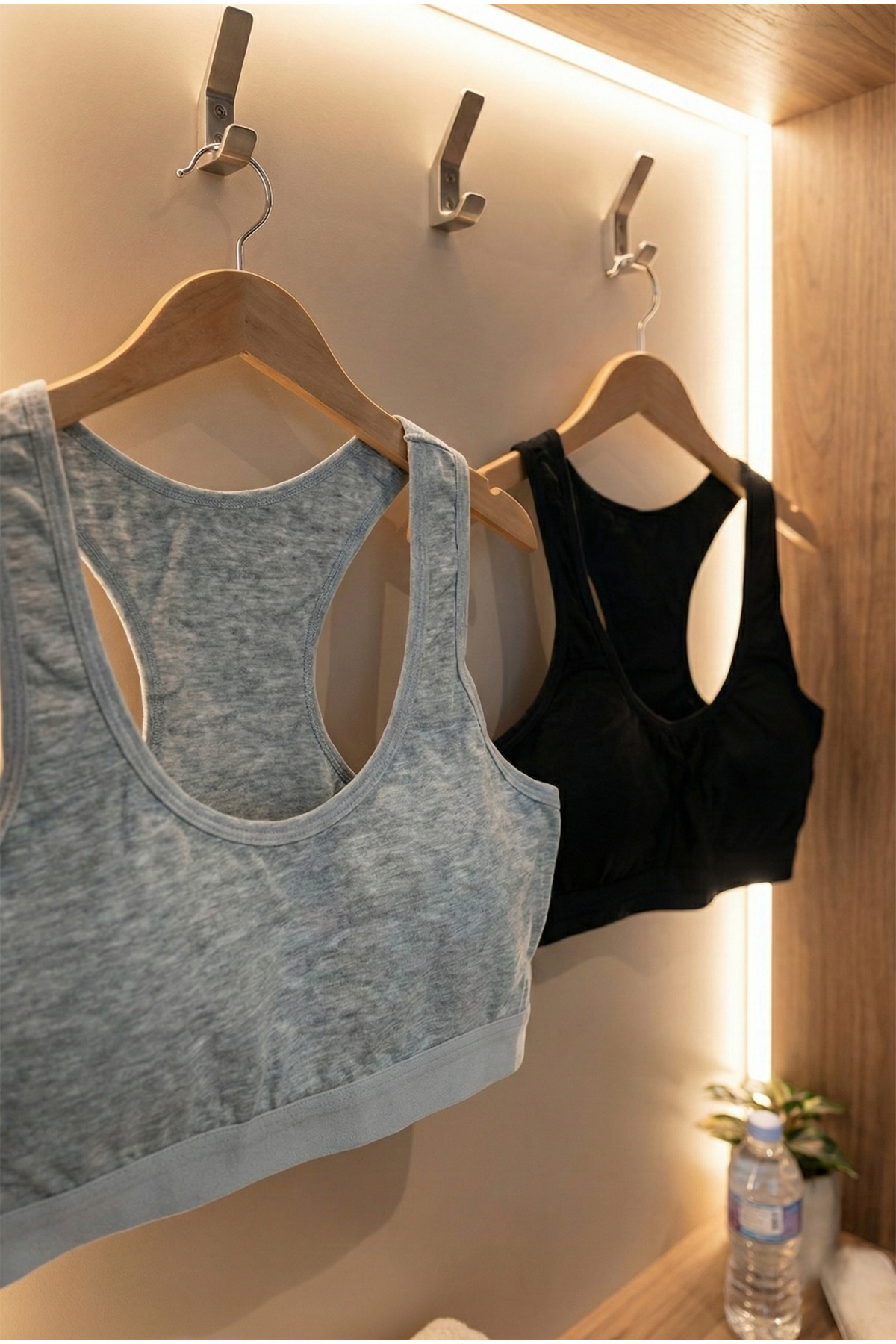 underwear bodyway 2'li Paket Pamuklu Pedli Sporcu Sütyeni & Bralet - Günlük Rahat Yüzücü Model Sporcu Atleti görsel 8
