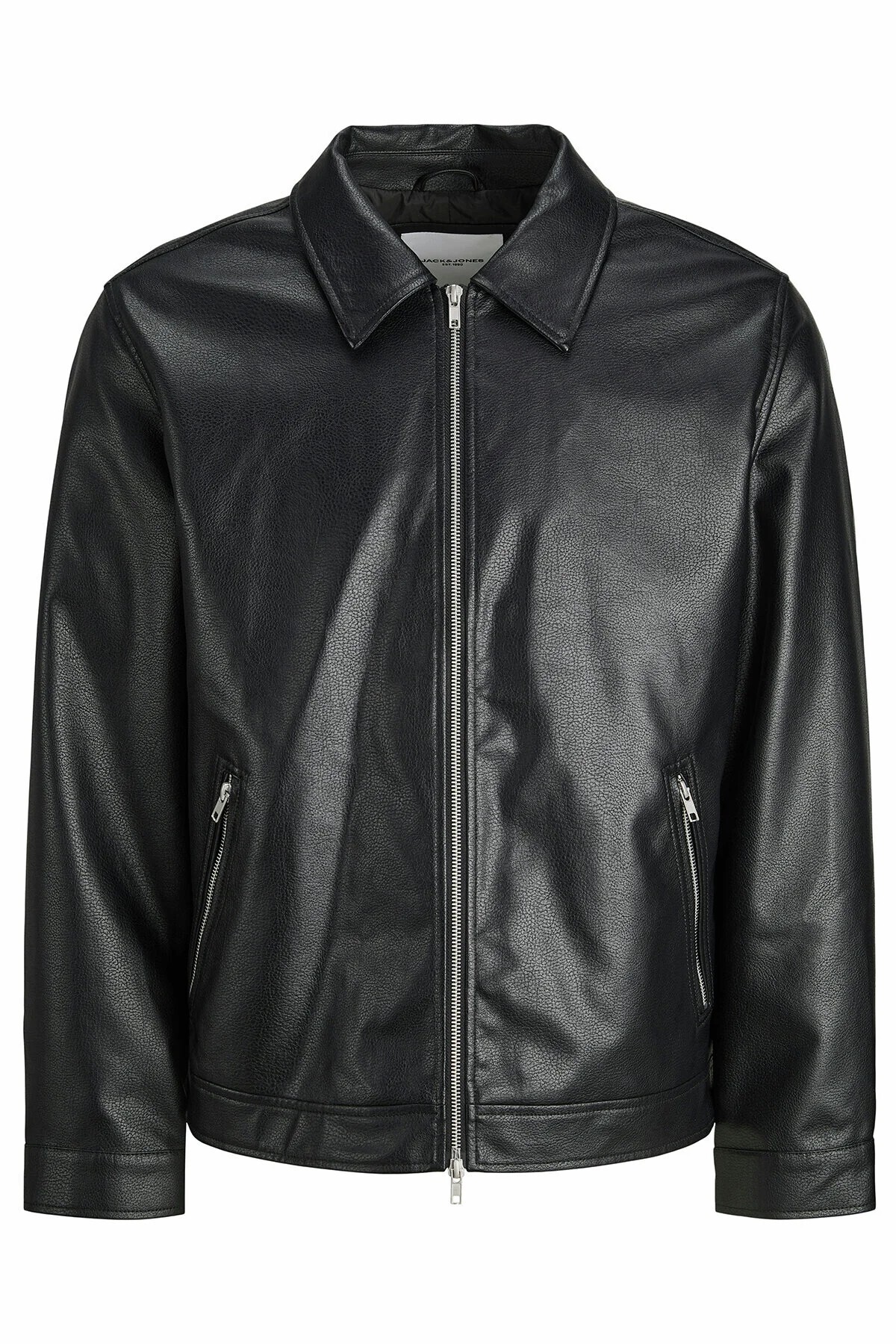 کاپشن مردانه مشکی Jjecasablanca PU مدل Noos کد 12278839-مشکی جک اند جونز کت Jack & Jones