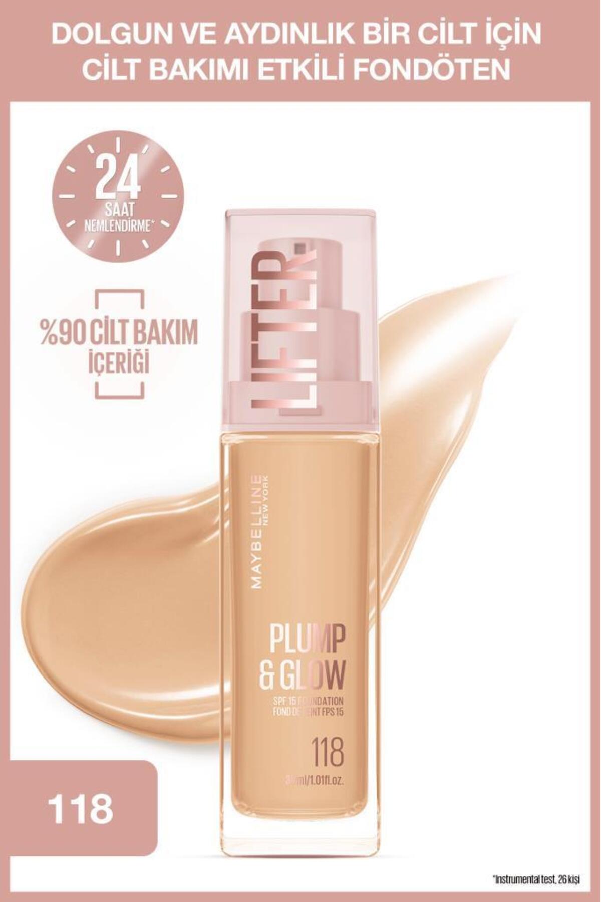 Maybelline New York Lifter Niasinamid ve Hyalüronik Asit İçeren Aydınlatan Fondöten - 118 - Fiyatı, Yorumları