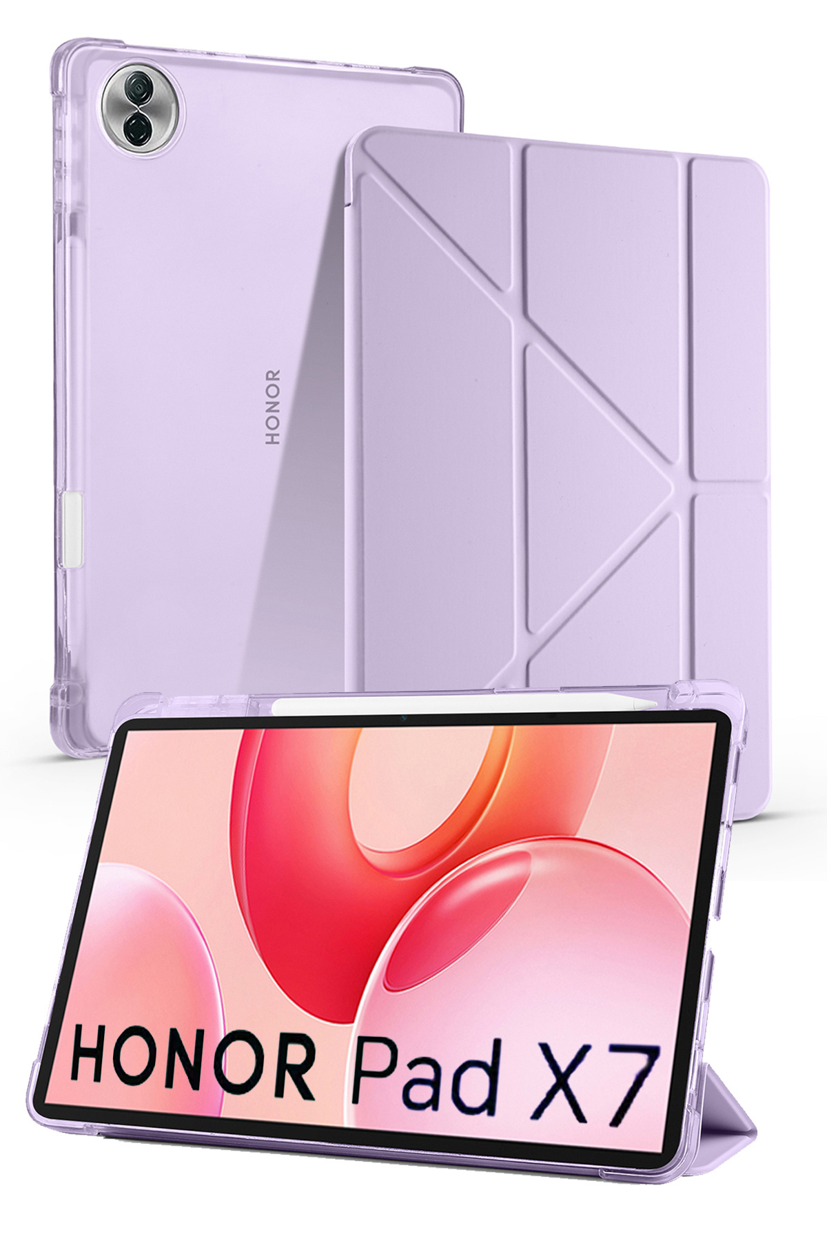 Huawei Honor Pad X7 8.7 Inch Compatible Smart Cover Tablet Case with Pen Compartment