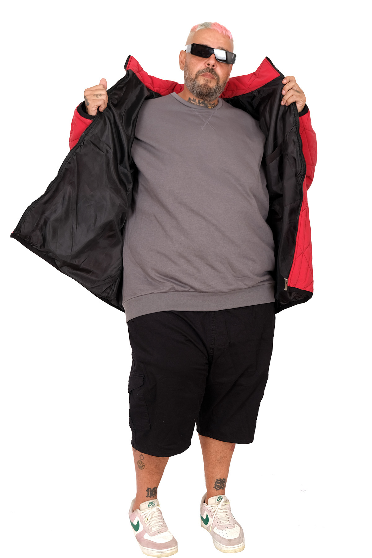 ModeXL Mode XL Erkek Büyük Beden Mont Kapşonlu U25701 görsel 5
