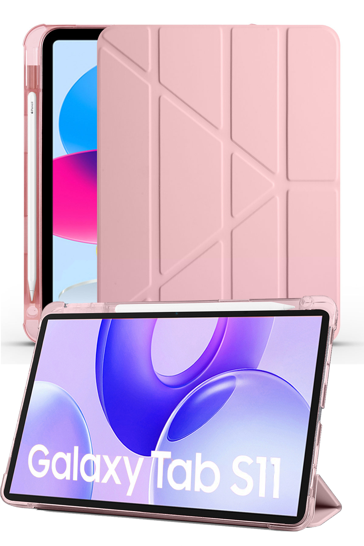 Samsung Galaxy Tab S11 X730 11 Inch Compatible Smart Cover Tablet Case with Pen Compartment