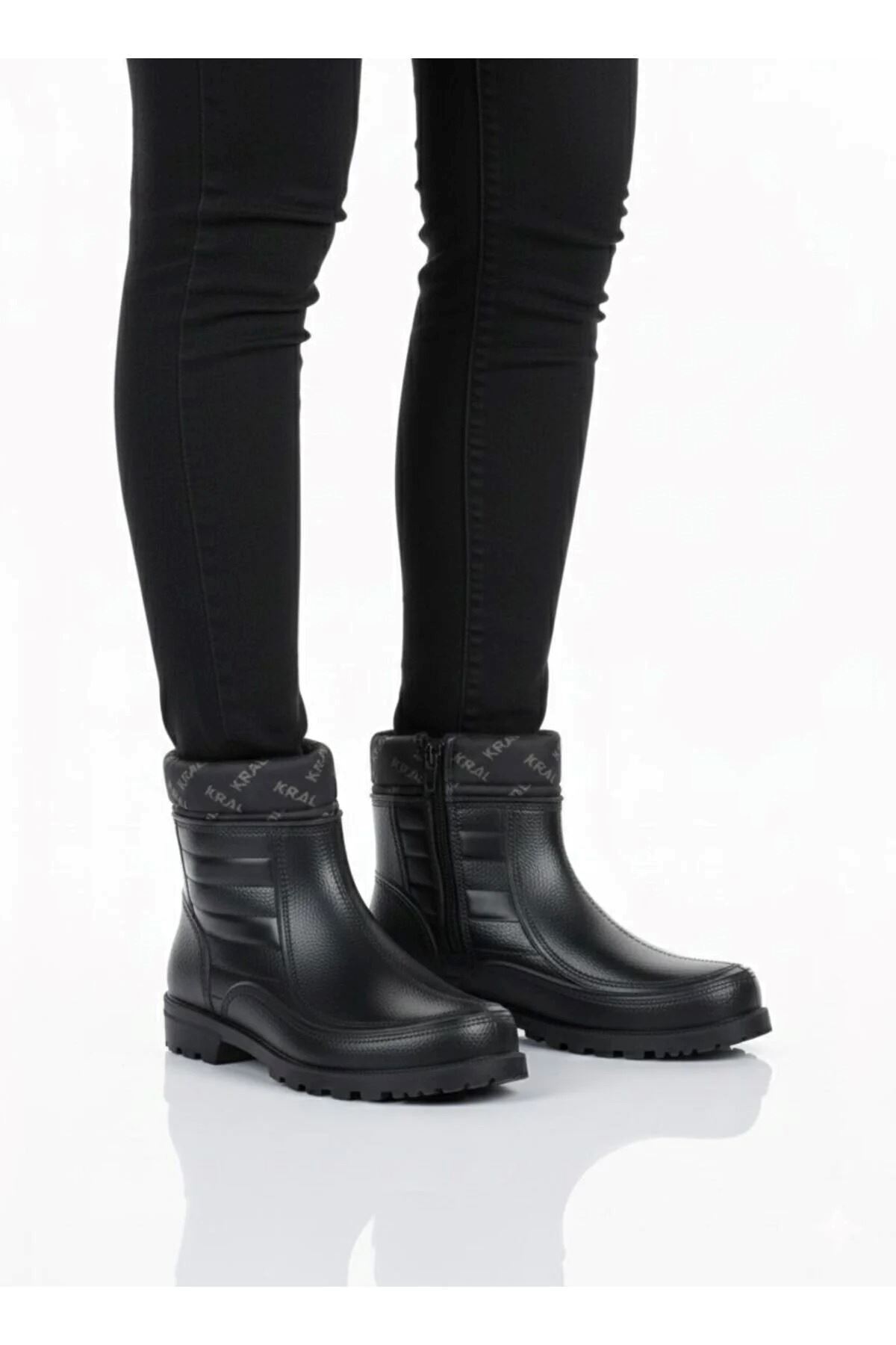 KRAL PLASTİK  Erkek Lastik Kar Botu İçi Yünlü Fermuarlı 36-44 - Görsel 6