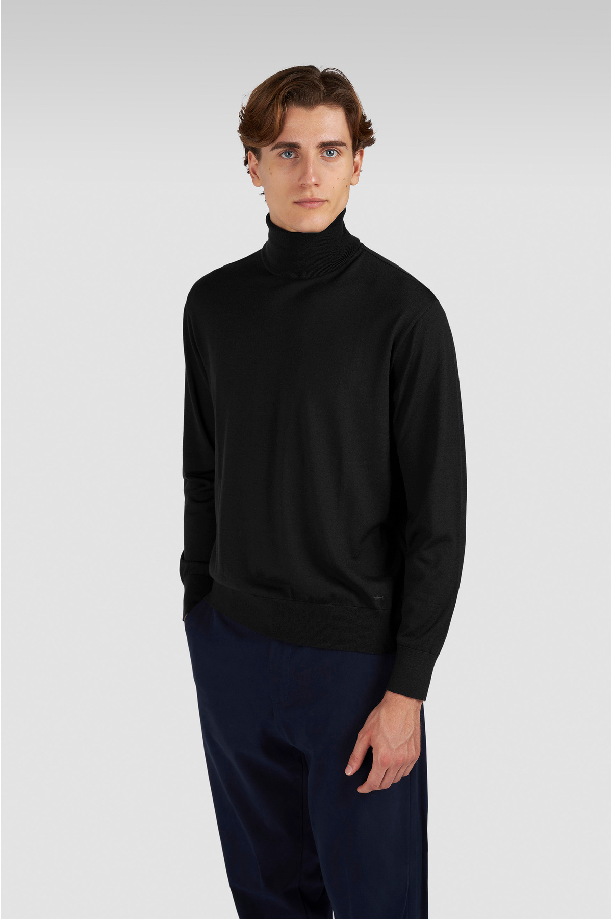 پال اند شارک ژاکت بافتنی مردانه یقه اسکی راحت، ترکیبی از پنبه و مشکی، کد ۹۹۳۱۱۰۲۹-۰۱۱