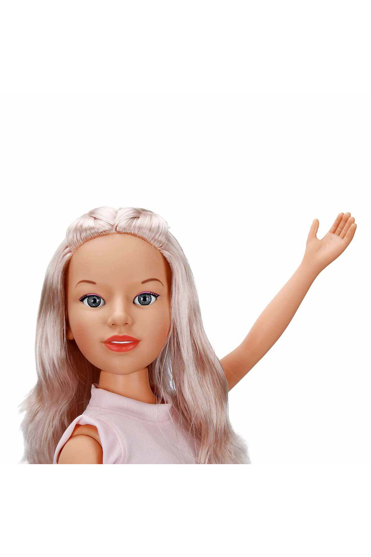 Cici Oyuncak Yürüyüş Arkadaşım Clara Party 80 cm - Açık Pembe Elbiseli Büyük Kız Çocuk Bebek fotoğrafı 5 (önizleme)