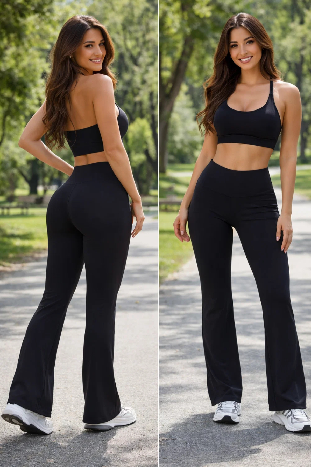 hummel  Siyah Kadın İspanyol Paça Tayt - Görsel 2