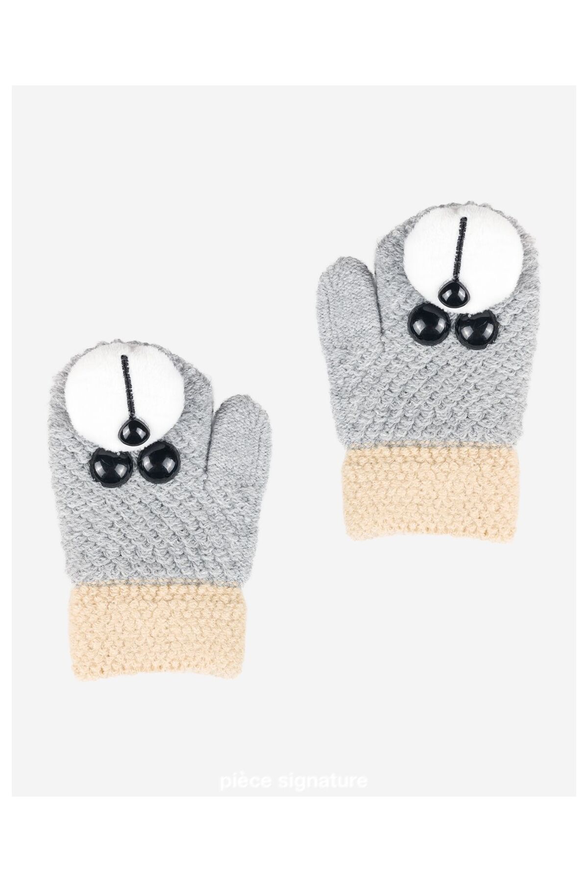 PIECE SIGNATURE %97,1 Acrylic %2,2 Polyamide %0,7 Elastane Erkek Bebek Eldiven ( 1-3 Yaş ) fotoğrafı 3 (önizleme)