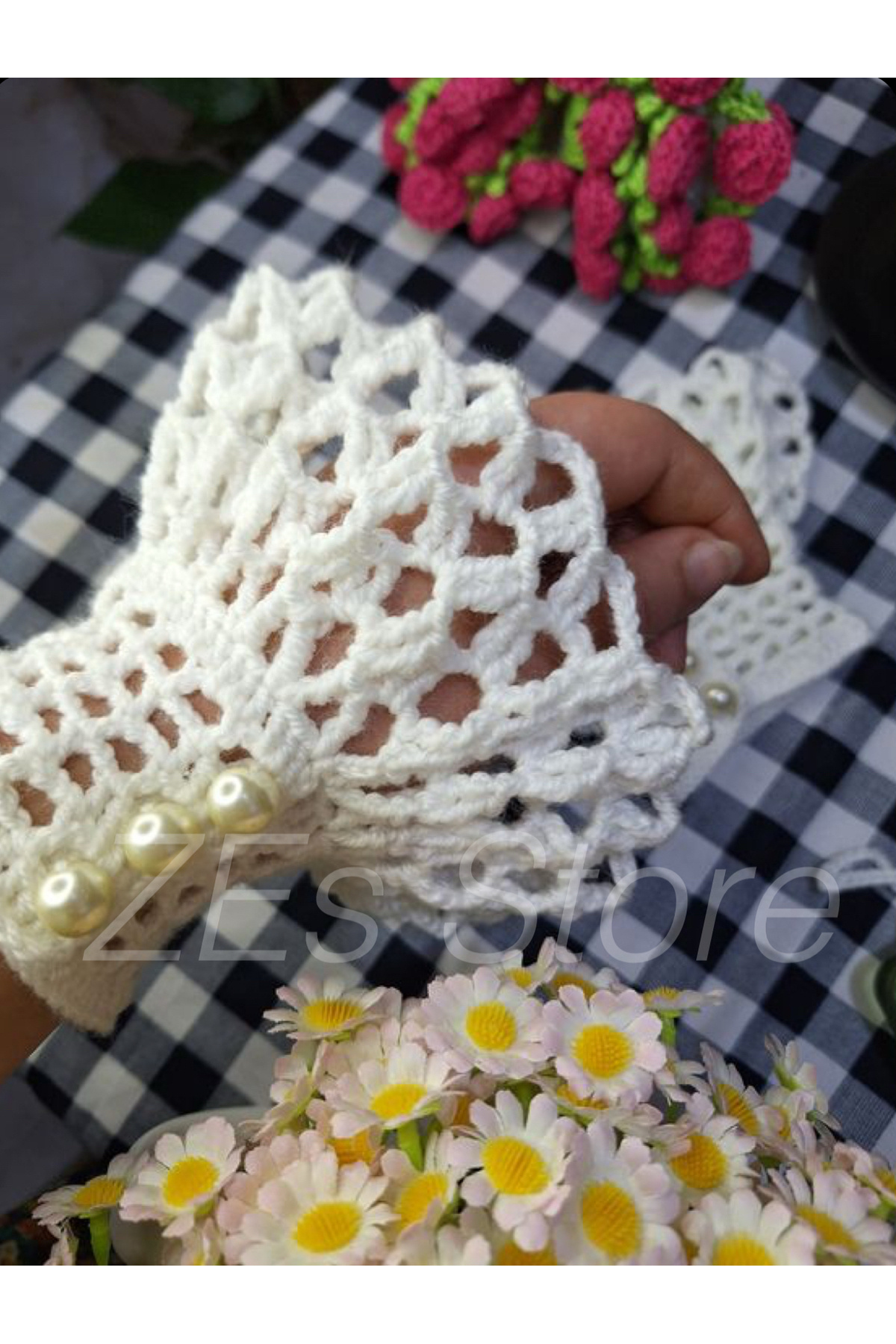 Zes Store hayalinizdeki ürün burada ZEs Pinterest Vintage Örgü Dantel Eldiven & Hediye görsel 2