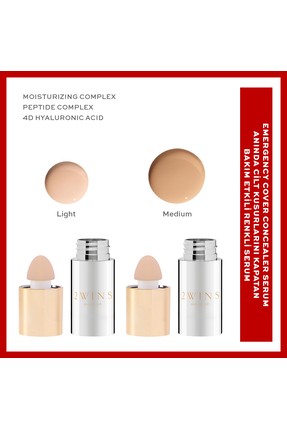 2wins Concealer-Nemlendirici ve Aydınlatıcı Etkili Tüm Yüze Uygulanabilir Göz...