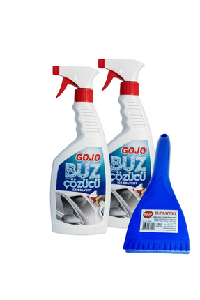 Gojo Cam Buz Çözücü 2 Adet 500 ml + Buz Kazıyıcı