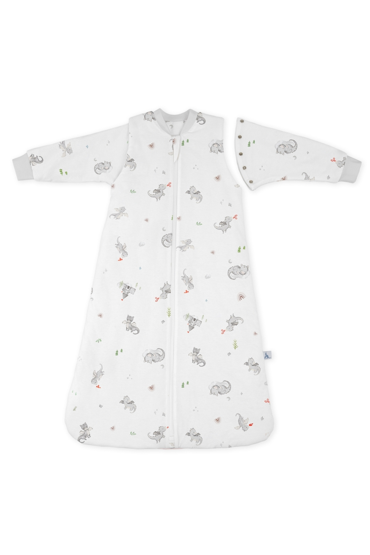 Winter Modal Cotton Baby Kids Sleeping Bag 2.5 tog Standard Removable Sleeves Dragons 0-10 Years
