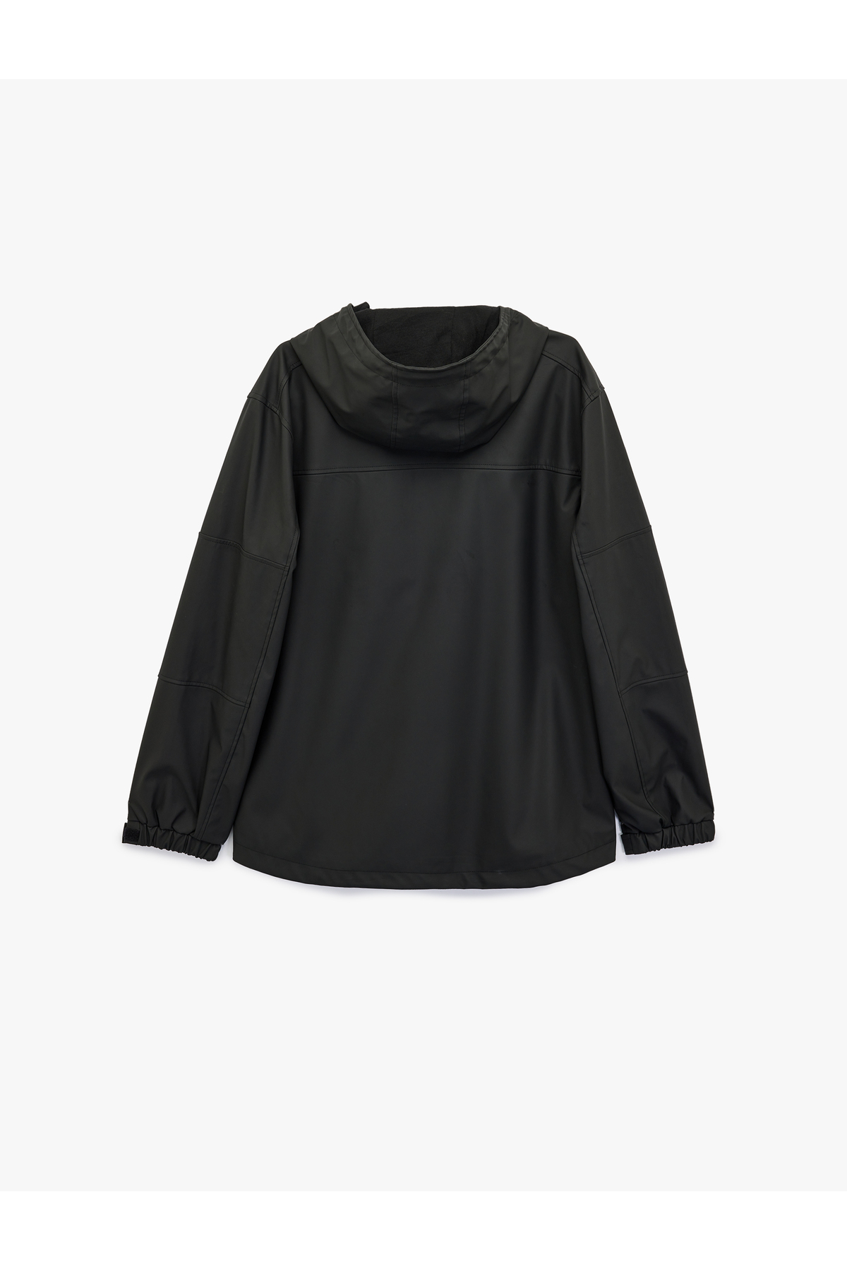 Koton  Uzun Kollu Fermuarlı Cep Detaylı Su İtici Kapşonlu Yağmurluk - Görsel 4