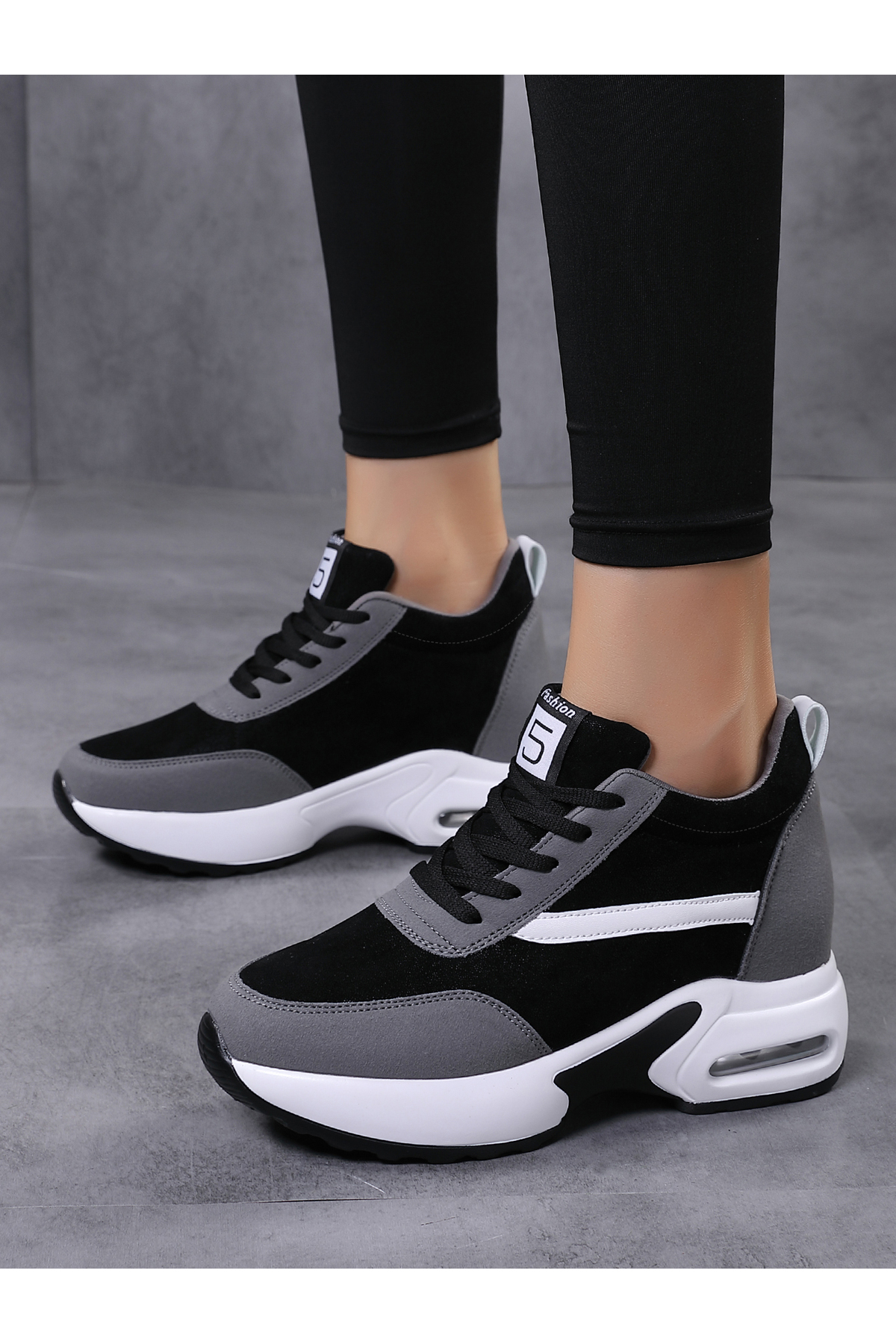 بيان حفيف رهط ayakkabı، rahat gri günlük ayakkabı