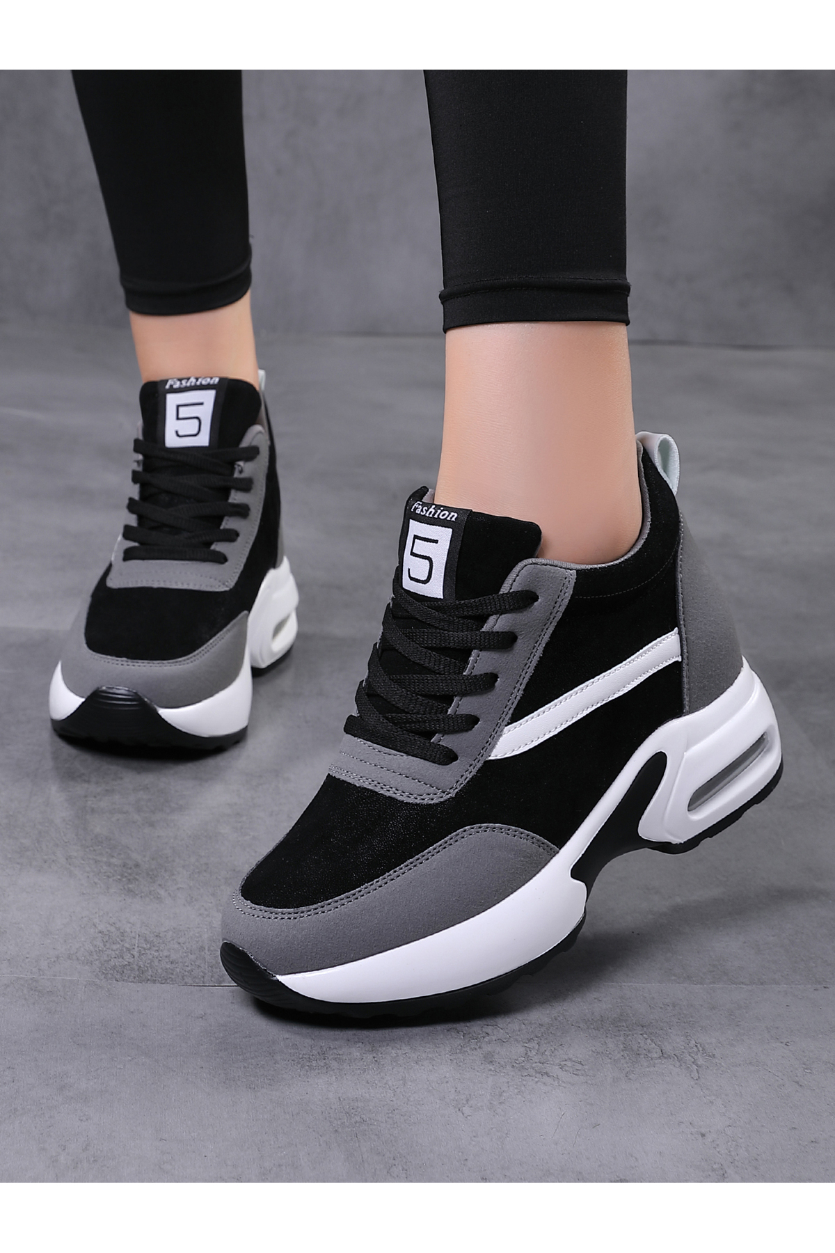 بيان حفيف رهط ayakkabı، rahat gri günlük ayakkabı