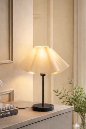 HOMİNG Viora Modern Abajur Ekru Kumaş