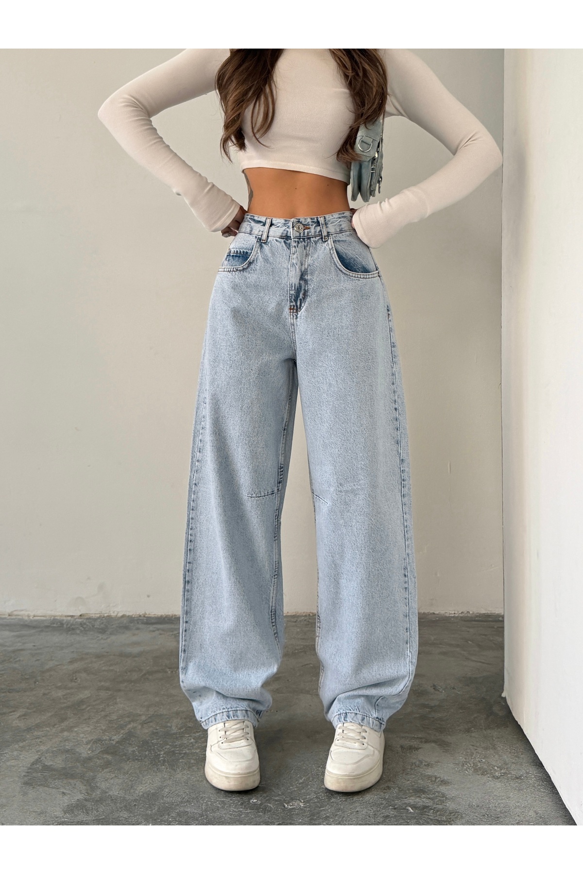 BLUE MARLIN  BUZ KAR ARKA KEMER TOKALI BOL PAÇA BAGGY - Görsel 5