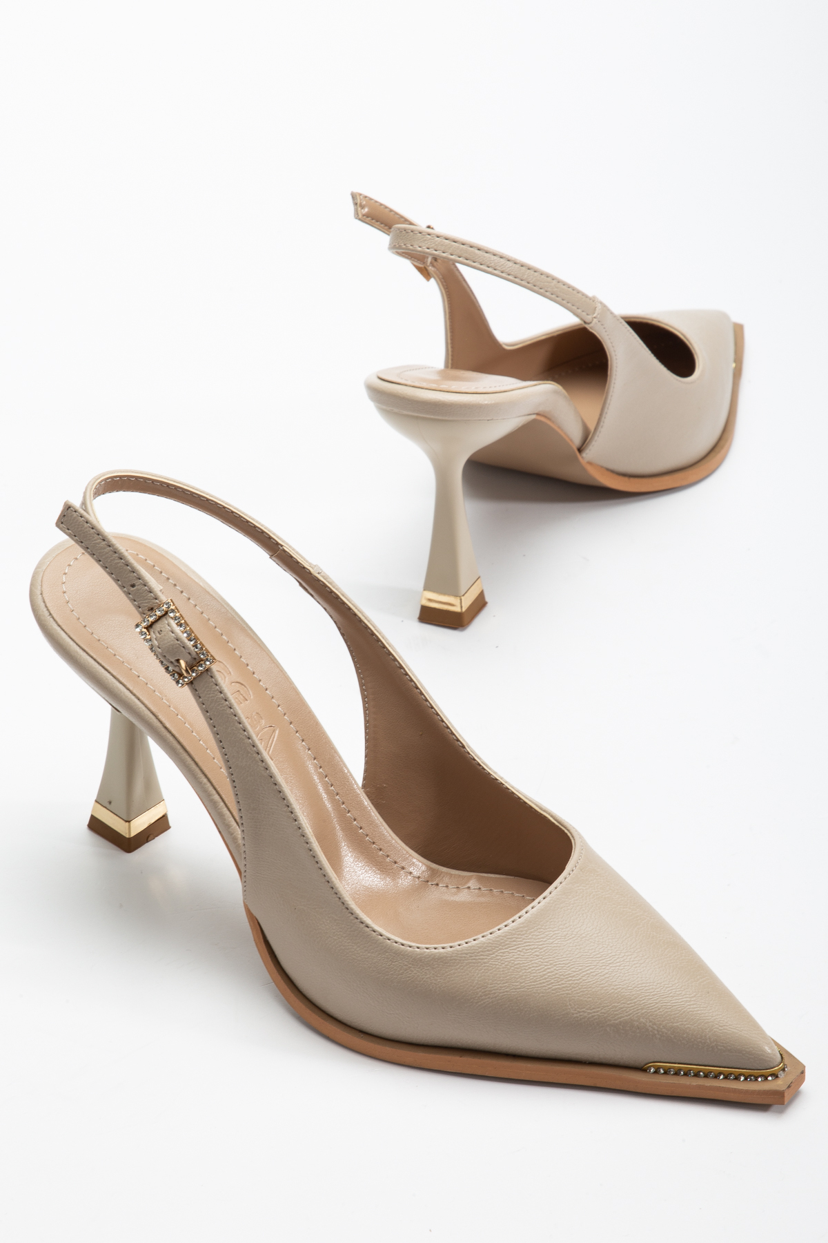 ELEVAM  Taş Detaylı Topuklu Abiye Ayakkabı Kadın Stiletto