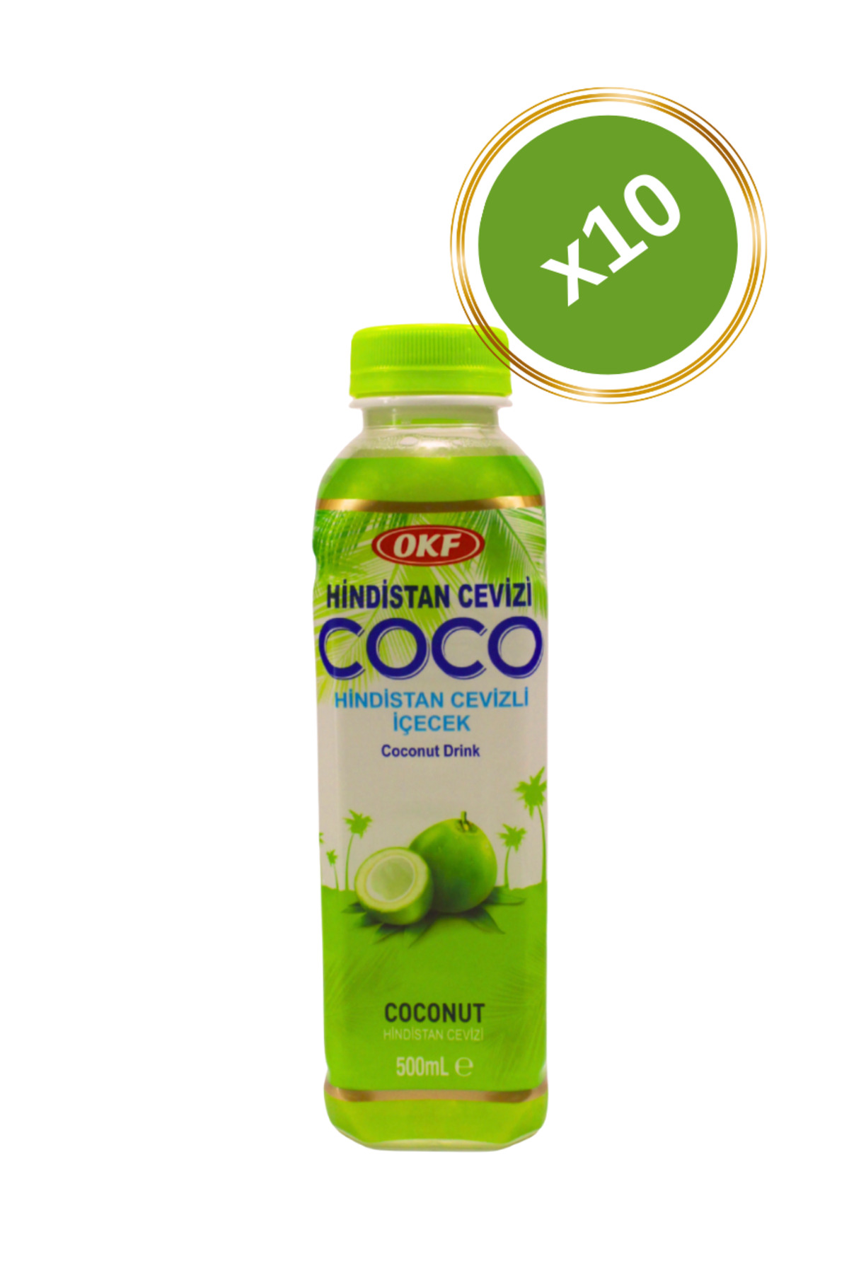 OKF Coconut Drink Hindistan Cevizli İçecek 500ml 10'lu Set