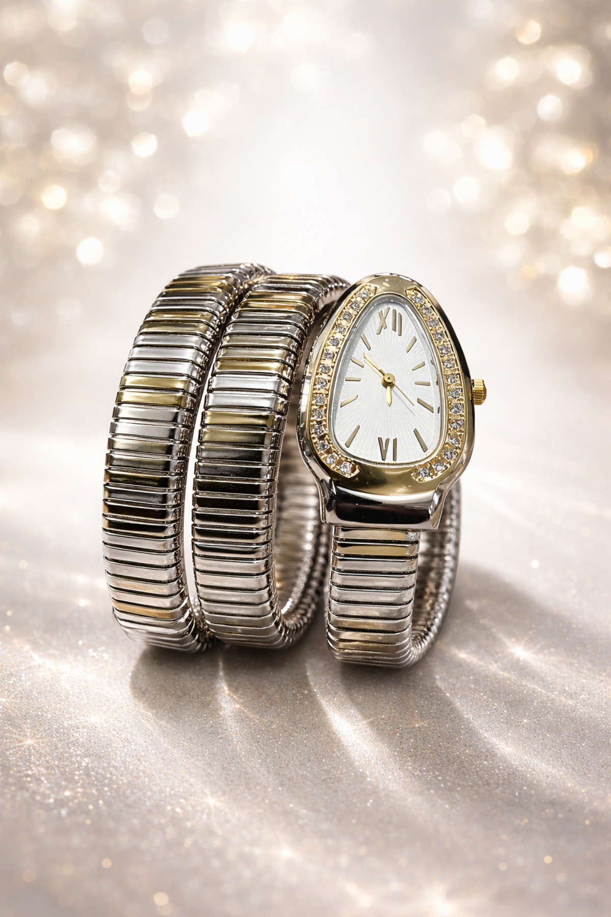 Women's Snake Model Wrist Watch (Compatible with Every Wristband, No Shortening Concerns! )