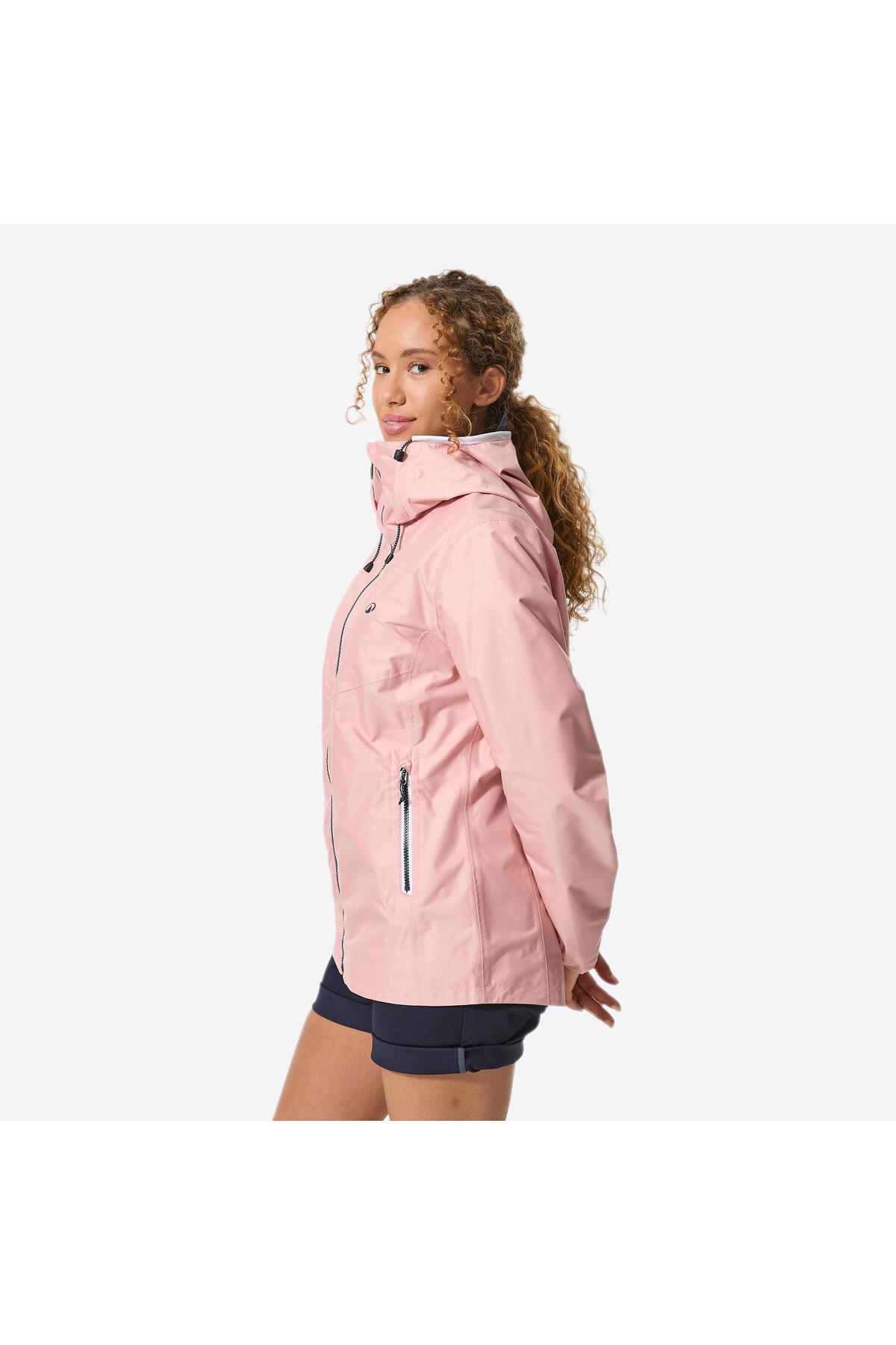 Decathlon Kadın Rüzgar Kesen Yelkenli Yağmurluğu - Pembe - 100 görsel 4