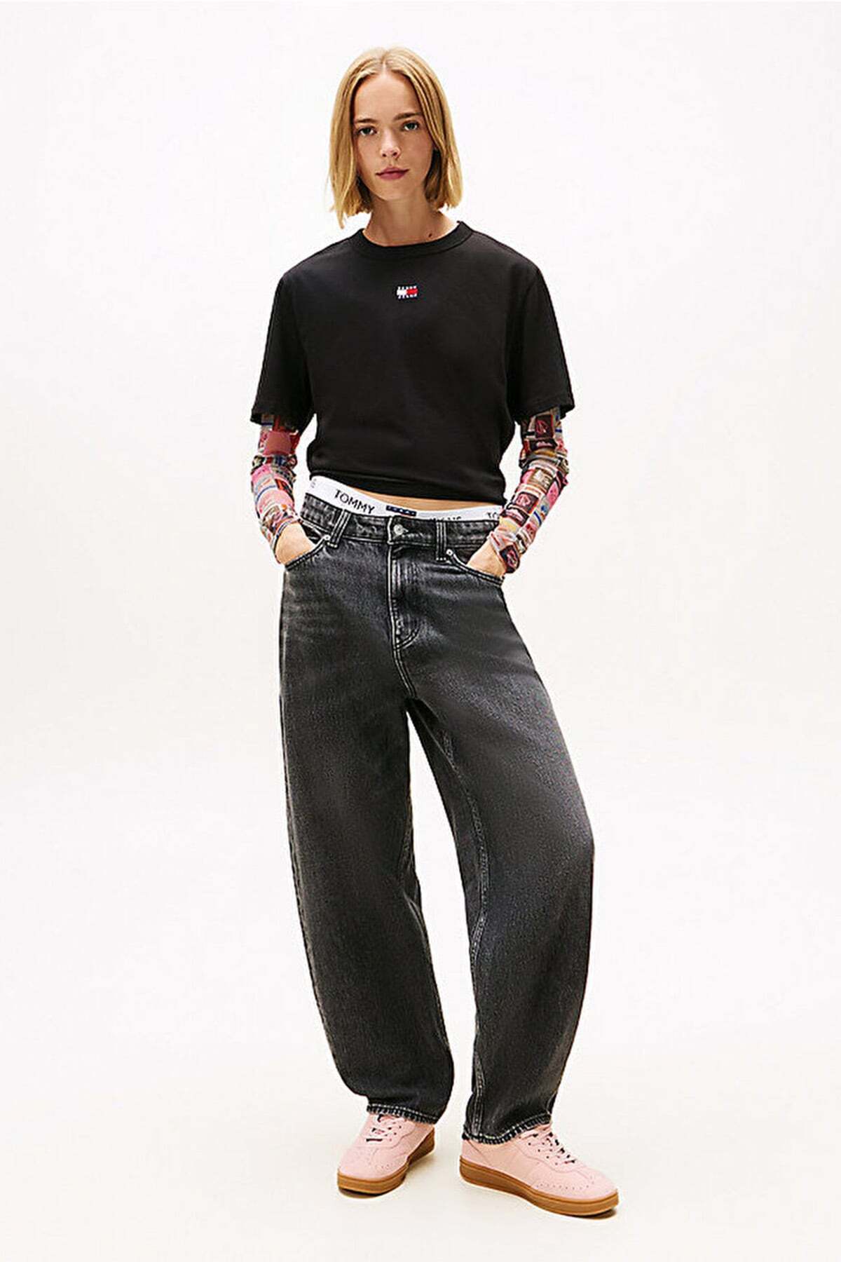 Tommy Jeans Kadın Tişört-DW0DW22202 görsel 2