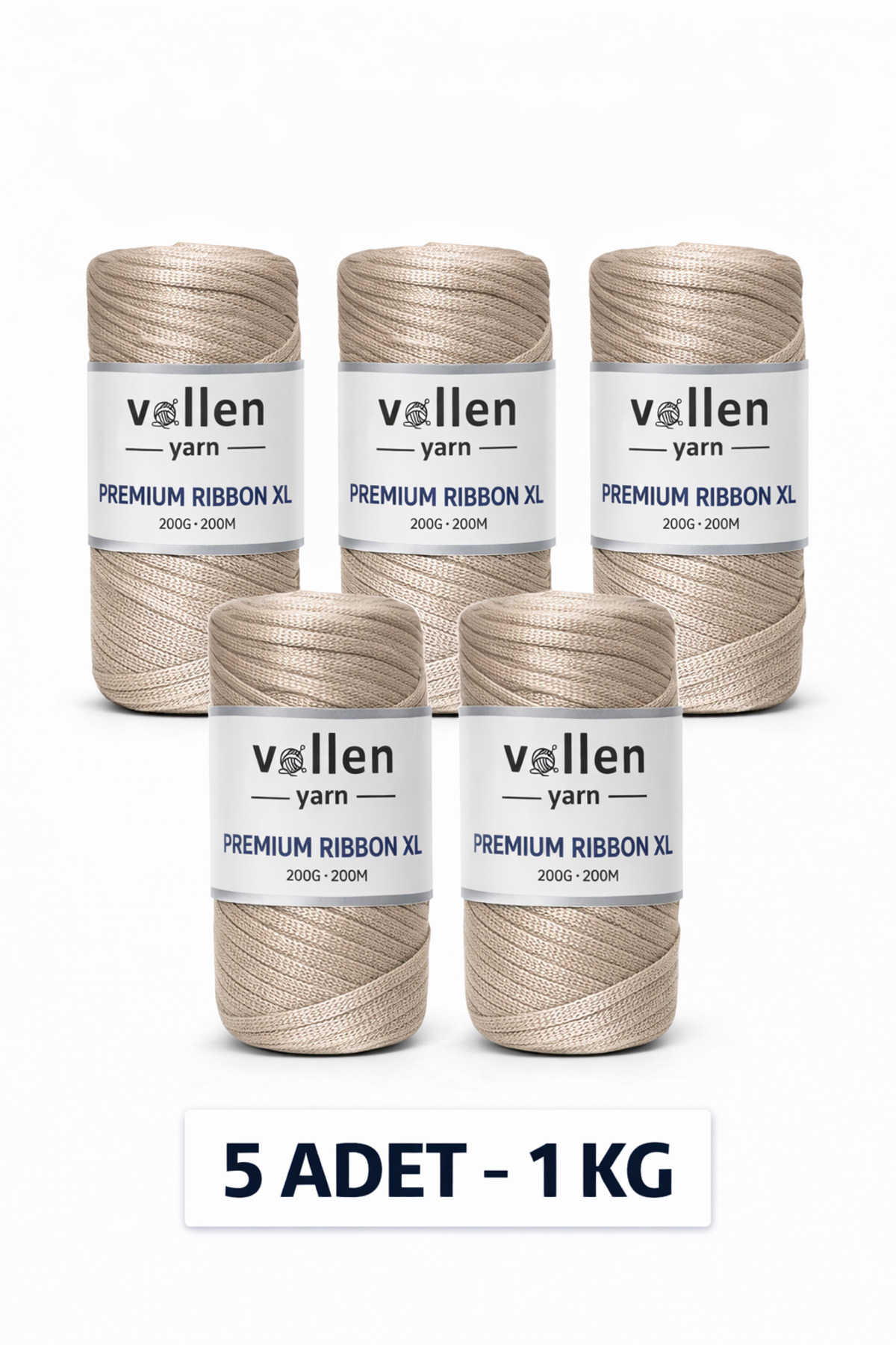 vollen yarn 5 ШТУК Преміум 1000 г/4 мм Поліестерна стрічка, макроме, стрічка ...