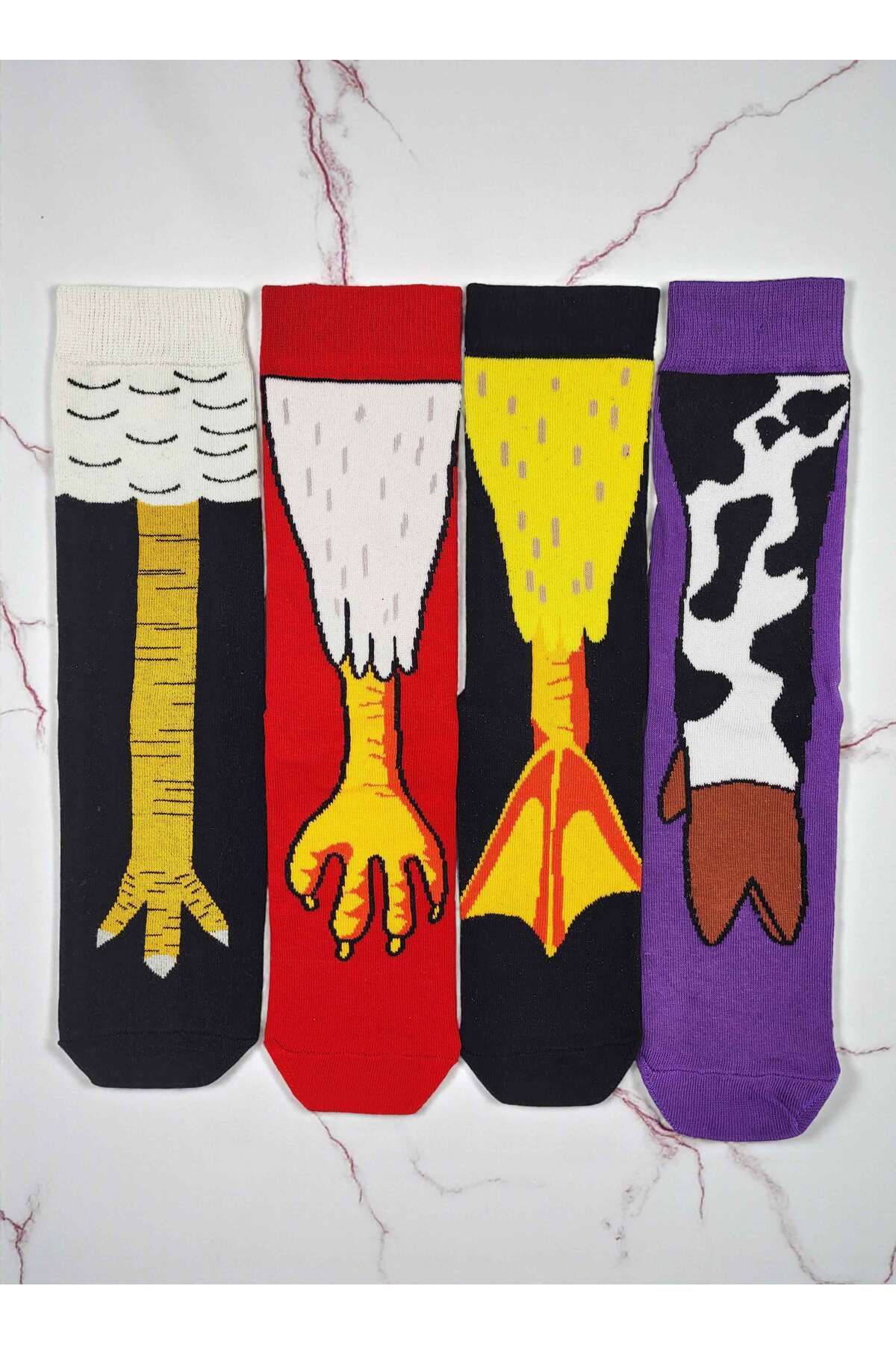 GSocks 4'lü Hayvan Bacağı Desenli Çorap Seti
