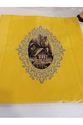 SEYİTHANALİ design & fabric SARI KANAVİÇE YASTIK KILIFI