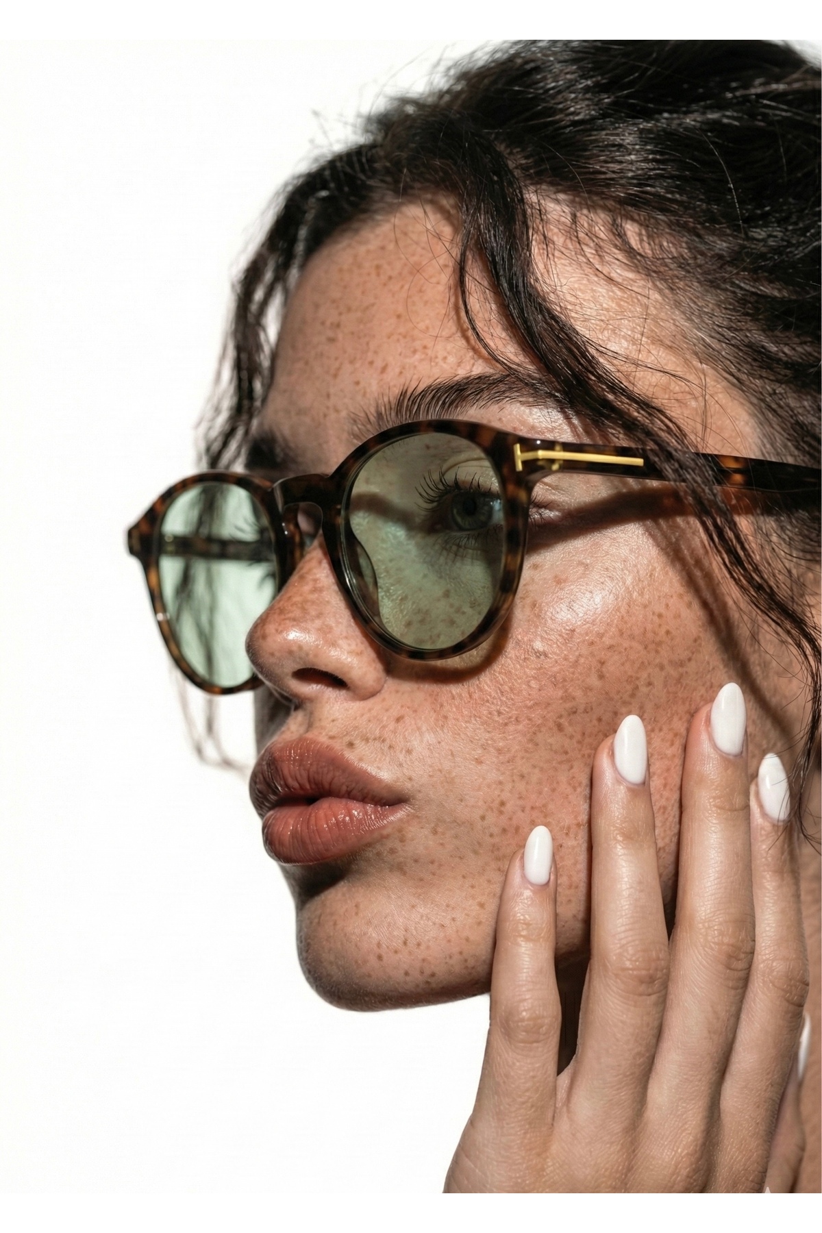 RAWEN EYEWEAR Tom Oval Leopar Yeşil cam Yeni Sezon Unisex Model 50 Ekartman görsel 2
