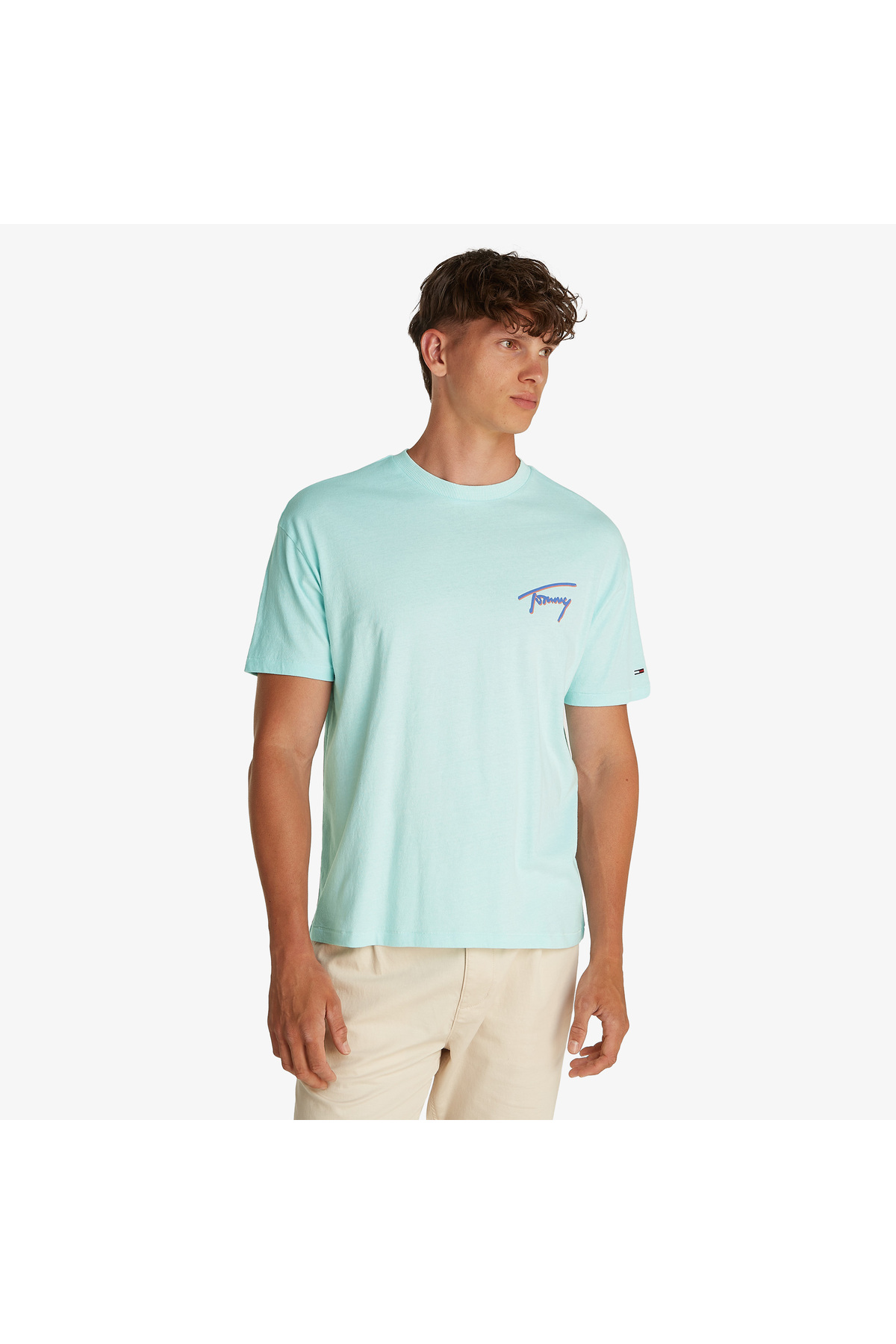 تامی هیلفیگر تی‌شرت مردانه تامی جینز طرح گرافیکی تامی جینز طرح محو شده