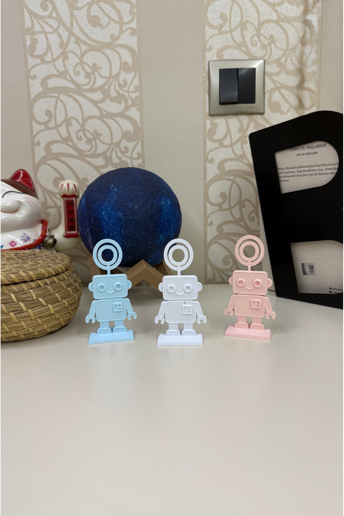 hobier 3 Adet Pembe, Mavi, Beyaz Fotoğraf Standı, Not Tutucu, Anı, Bebek Odası, Çocuk Odası fotoğrafı 5 (önizleme)