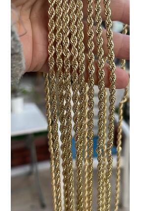 shesra Burgulu Model 14K Renk Kaplama Çelik Kolye